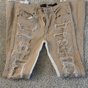 Aime Leon Dore Tan Stacked Fit Jeans